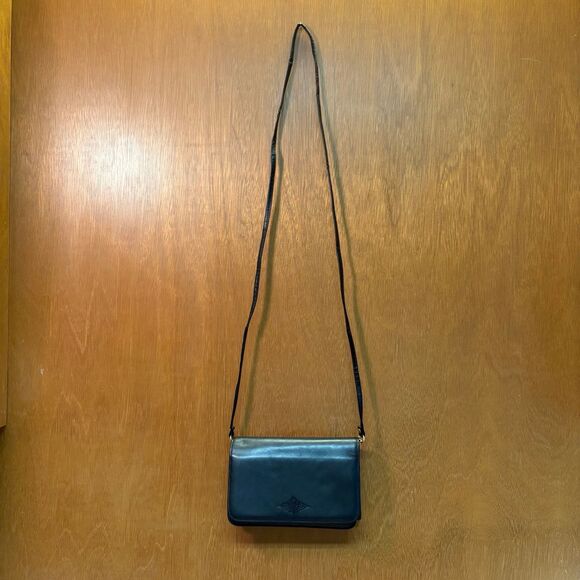 VTG Buxton Black Leather Velvet Touch Cowhide Wallet/Crossbody Bag - Picture 2 of 11